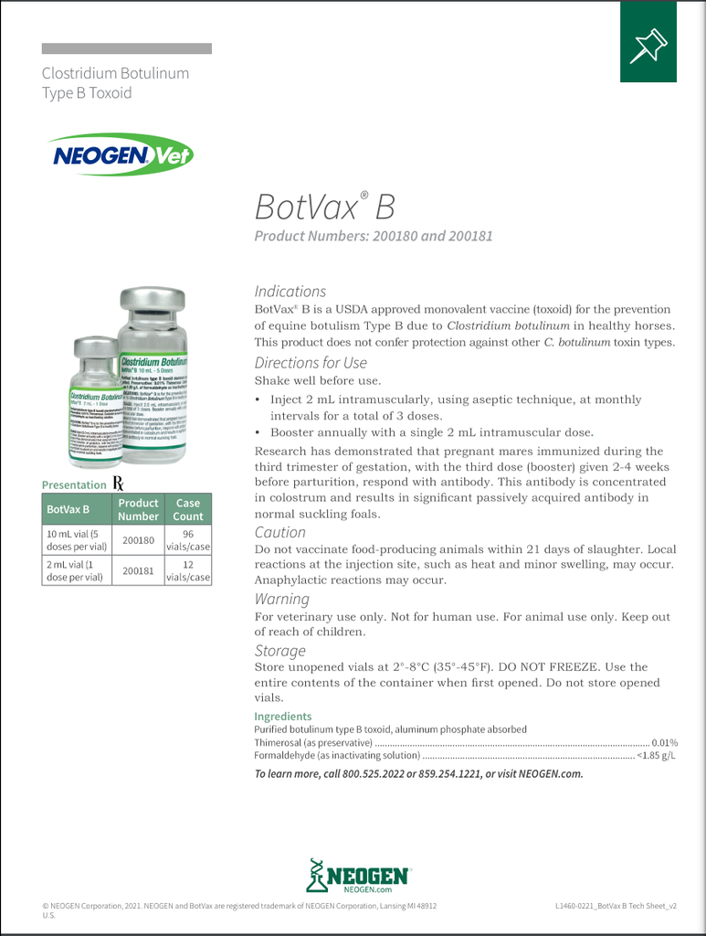 Botuthrax Botvax – Performance Vet Supply